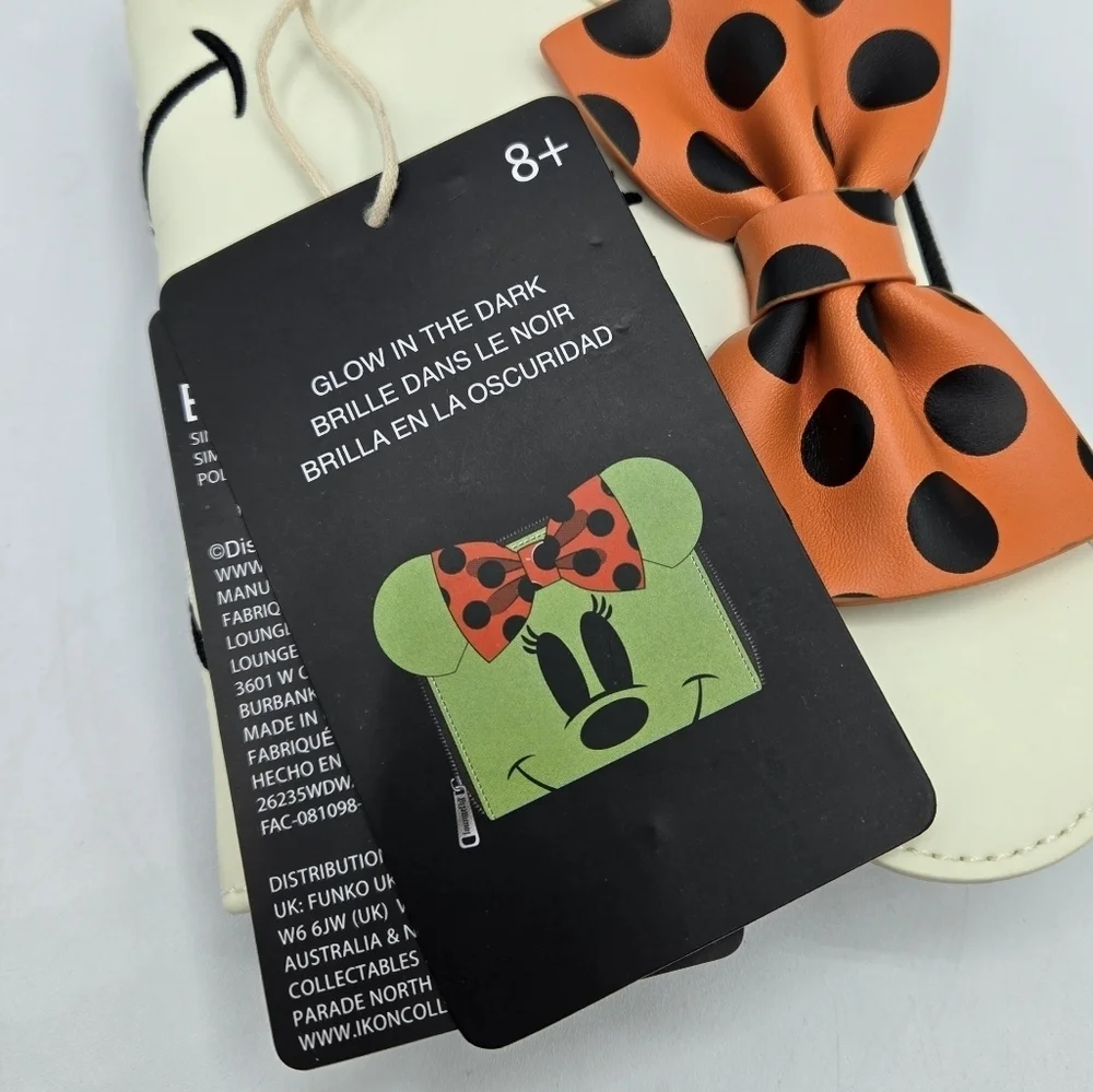 Loungefly Disney Ghost Minnie Mouse Glow in the Dark Zip Around Wallet